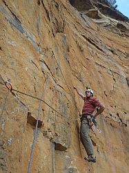 Dave on the Crux second pitch